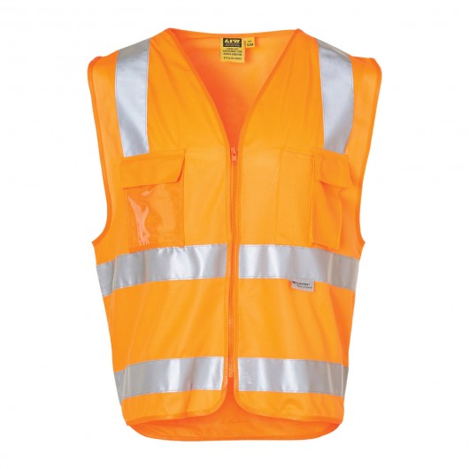 Hi Vis Safety Vests With ID Pocket Orange